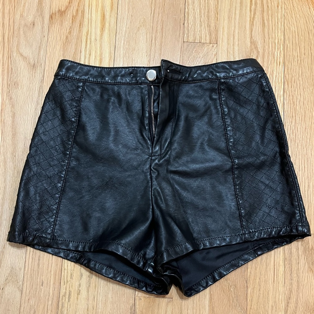 Divided Leather Shorts Womens Size 4